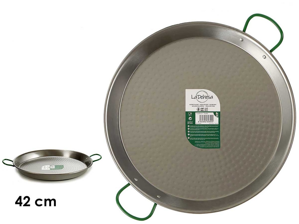 Paellera pulida 42 cm, ideal para preparar 10 raciones perfectas