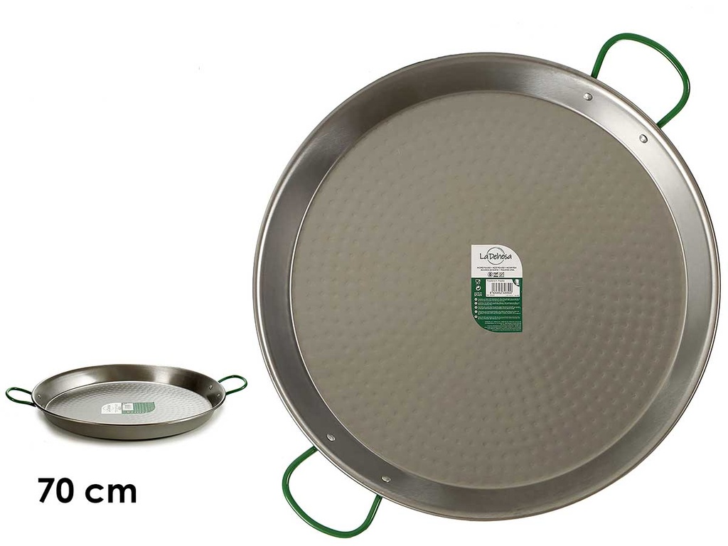 Paellera pulida de 70 cm para 30 raciones, ideal para fiestas