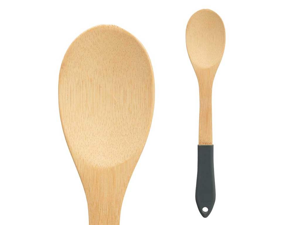 Pala cuchara bambú negra: utensilio elegante y resistente para cocinar