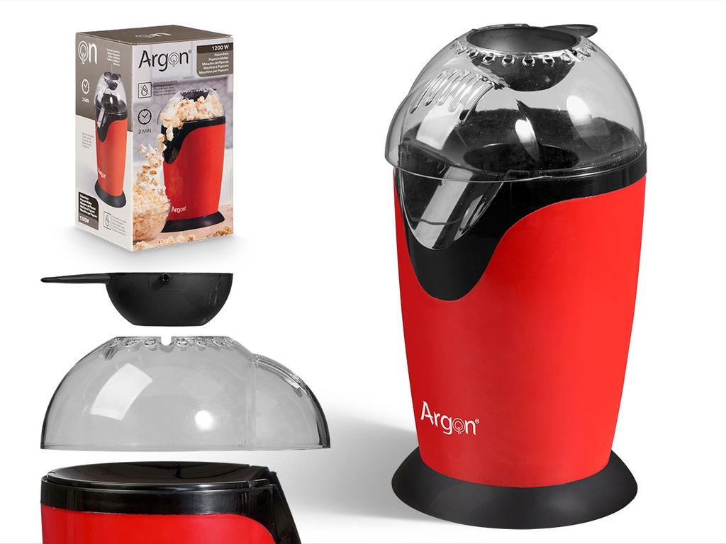 Palomitero negro rojo 1200w: Disfruta de palomitas perfectas y rápidas