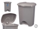 Papelera pedal plástico 10L gris: elegancia y funcionalidad