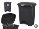 Papelera pedal plástico 10l antracita: elegancia y funcionalidad