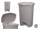 Papelera pedal plástico 50l gris: comodidad y limpieza garantizada