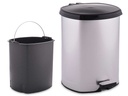 Papelera plástico pedal plateada 6l: Elegancia y comodidad en tu hogar