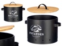 Patatero tapa bambú negro: Elegancia natural para tus aperitivos