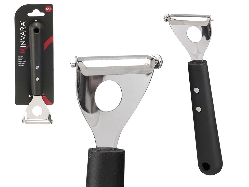 Pelador Soft Touch Negro Mate: Ergonomía y Estilo en Tu Cocina