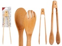 Pinza de bambú para cocina: cuchara y tenedor ecológicos y útiles