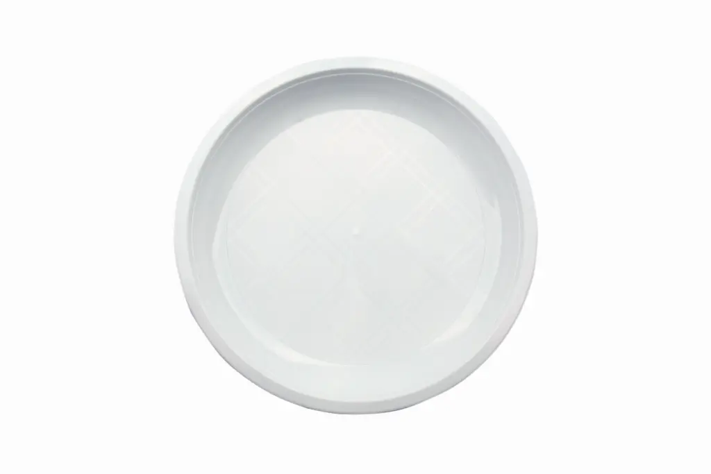 Plato Plástico Crema Llano 22cm