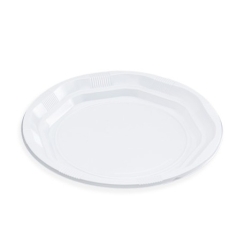 Plato Plástico Crema Llano 22cm