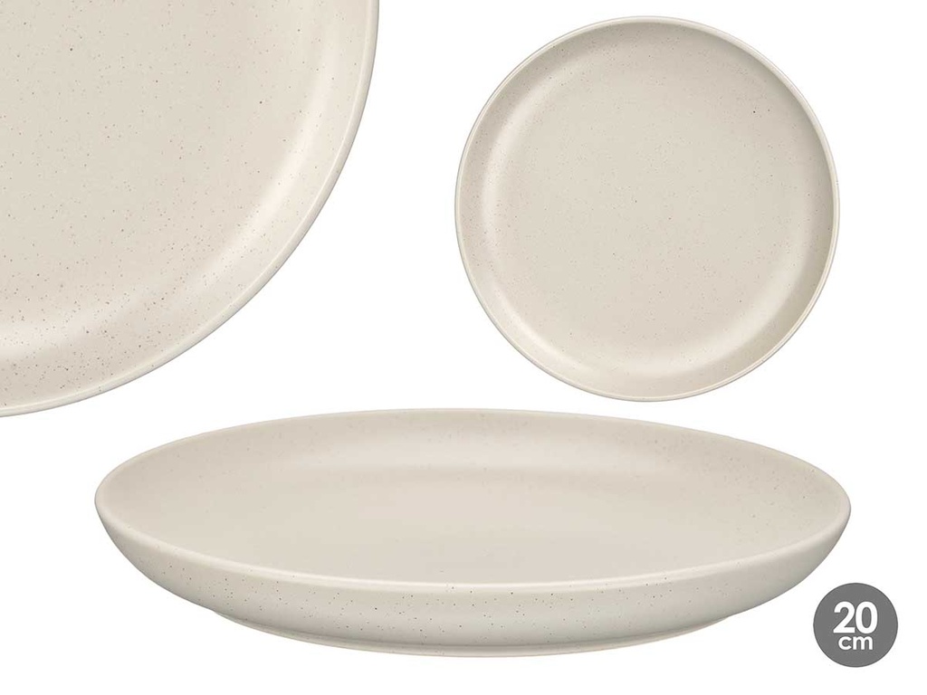 Plato Postre Moteado Gris Claro: Elegancia y Estilo para tu Mesa