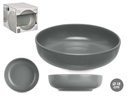 Plato hondo de gres gris oscuro: elegancia y resistencia para tu mesa