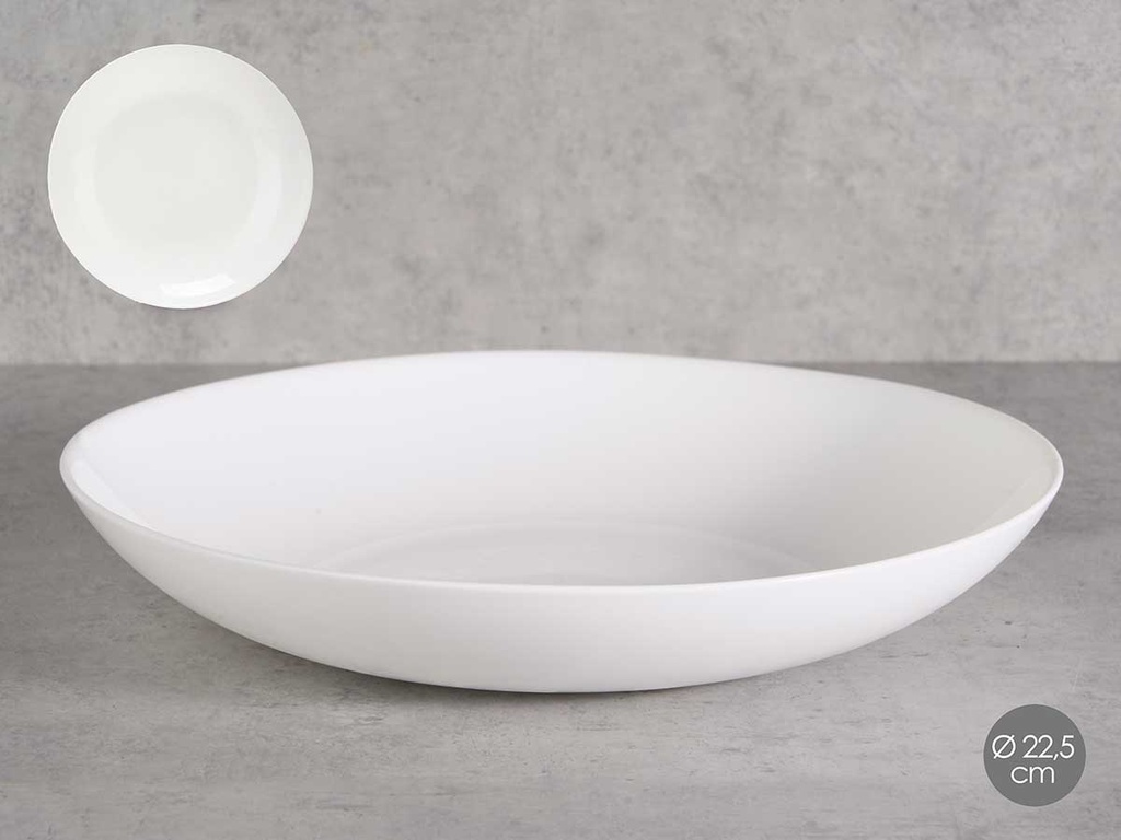 Plato hondo redondo opal: elegancia y durabilidad aseguradas