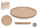 Plato llano grande de gres beige: elegancia y versatilidad en tu mesa