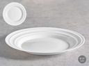 Plato llano ondas opal: elegante y resistente de 27 cm