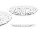 Plato llano plástico transparente, ideal para cualquier evento