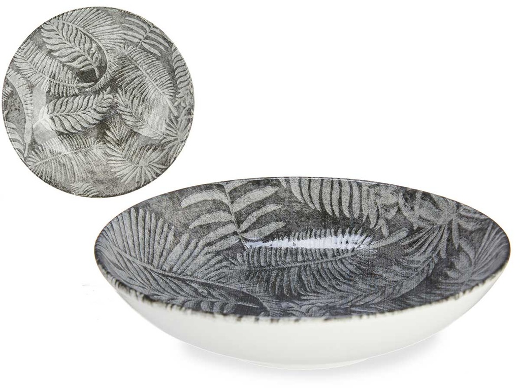 Plato porcelana hondo 21cm hoja: elegante y funcional para tu mesa