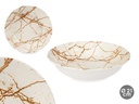 Plato porcelana hondo 21cm oro: Elegancia y calidad para tu mesa