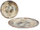 Plato porcelana llano marrón piedra: elegancia y durabilidad