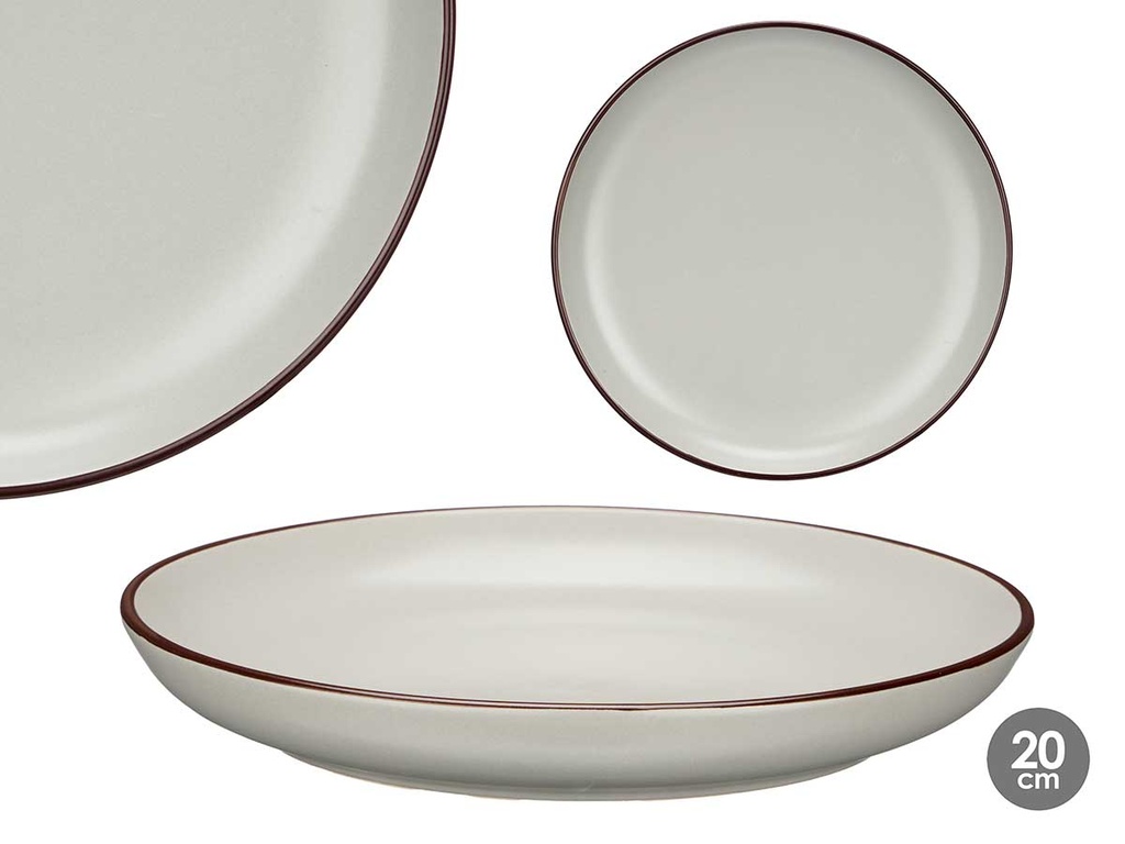 Plato postre 20 cm gris: Elegante y versátil para cualquier ocasión