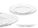 Plato postre plástico transparente 21,5 cm, ideal para tus eventos