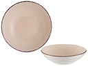 Plato relieve hondo beige para servir con estilo y elegancia