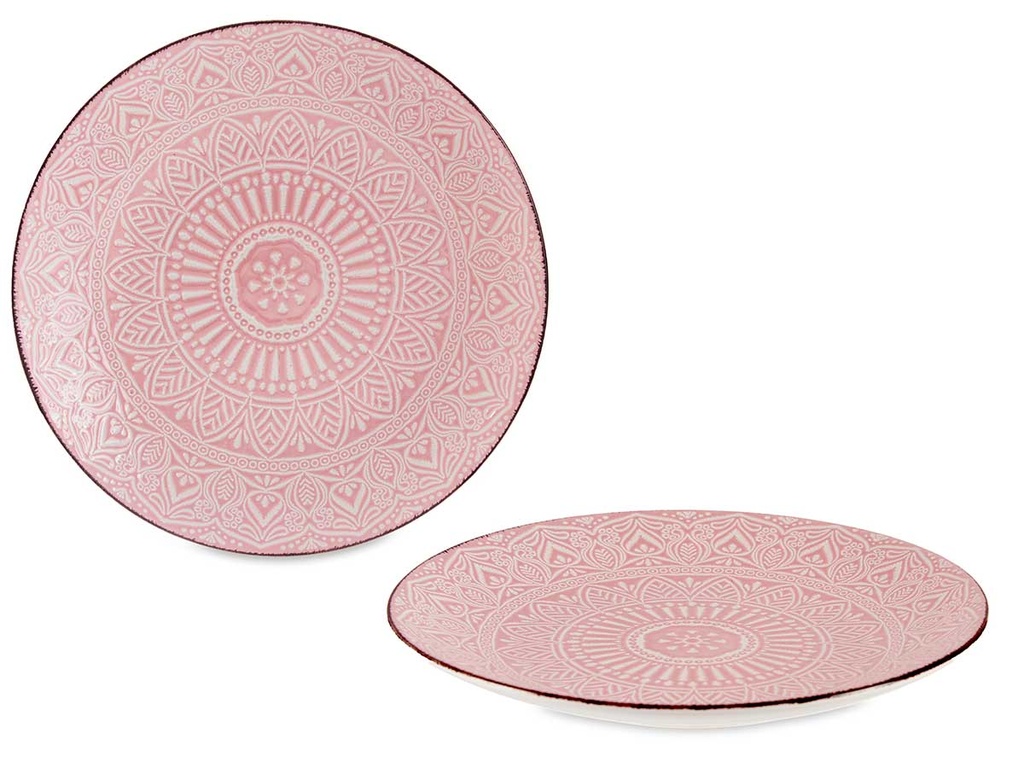 Plato relieve postre rosa: Elegancia y estilo para tus dulces