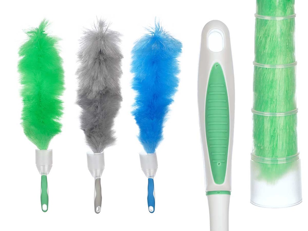 Plumero surtido en 3 colores: limpieza divertida y eficiente