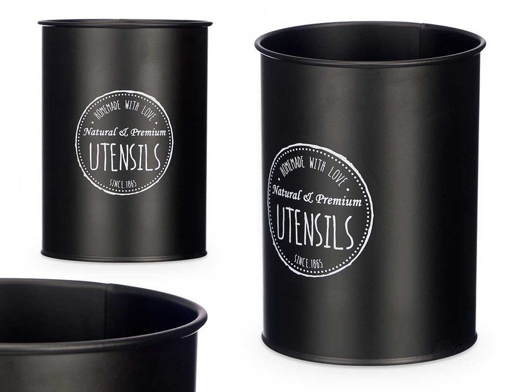 Portautensilios acero negro: elegancia y organización en tu cocina