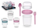 Recipiente plástico para cubiertos 1100ml, surtido 3 colores prácticos