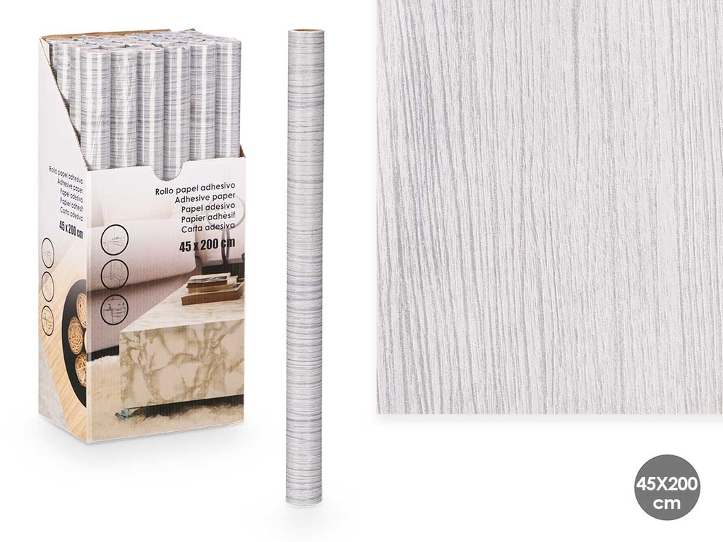 Rollo adhesivo madera gris para decorar y renovar tus espacios