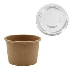 Salsera Cartón Kraft 30ml + Tapa PET