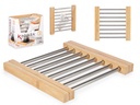 Salvamantel acero bambú extensible: elegancia y practicidad en tu mesa