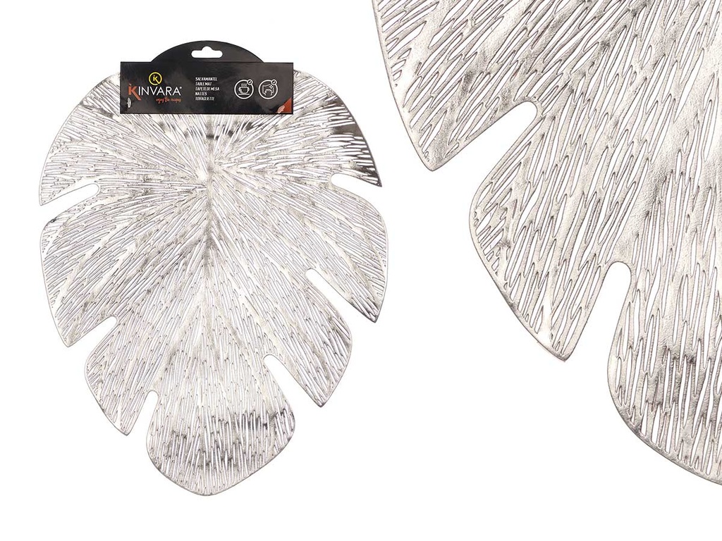 Salvamantel hoja plateado: Elegancia y protección para tu mesa