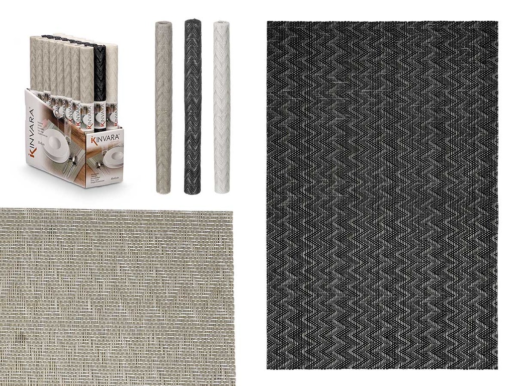 Salvamantel zig zag surtido en tonos neutros para decorar tu mesa