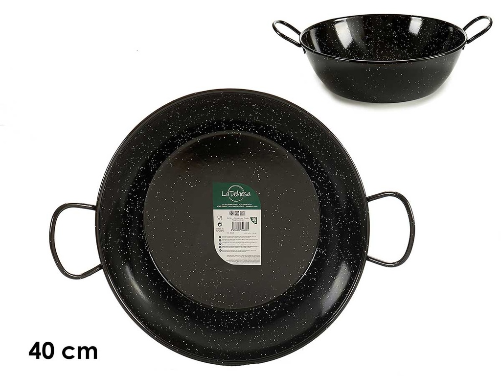 Sartén honda esmaltada con asas: ideal para cocinar con estilo