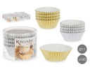Set 100 moldes de papel metalizados para repostería, 11 cm