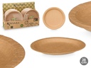 Set 12 platos kraft 28 cm, ideal para fiestas y eventos eco-amigables