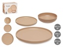 Set 18 piezas vajilla gres beige: Elegancia y durabilidad para tu mesa
