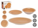 Set 18 pzs vajilla de gres beige con borde para tu mesa elegante