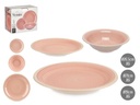 Set 18 pzs vajilla gres rosa borde: Elegancia y estilo en tu mesa