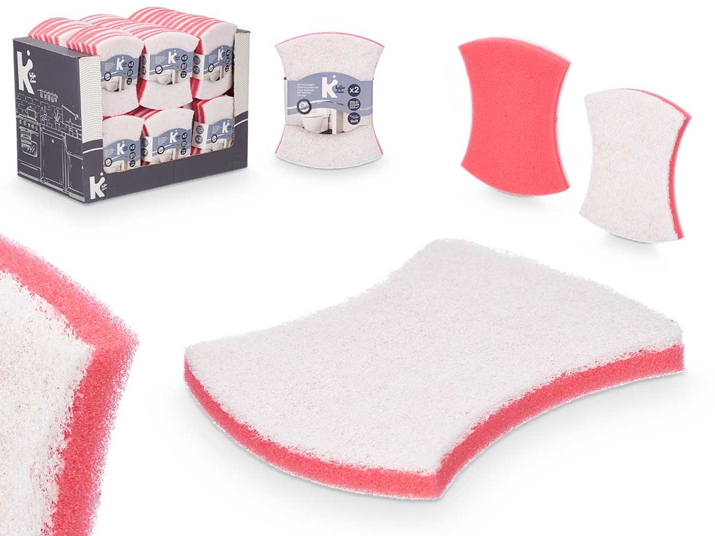 Set 2 estropajos baño suave: limpieza delicada y eficaz para ti