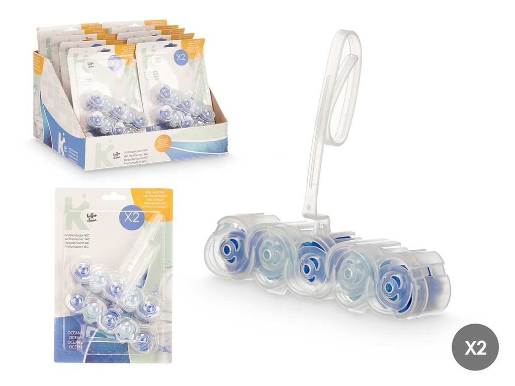 Set 2pzs bolas WC Océano 50gr: Frescura y limpieza asegurada