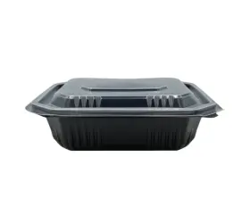 Envase PP Rectangular Negro 750ml
