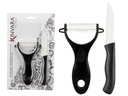 Pelador y cuchillo de plástico negro: Cocina con estilo y confort