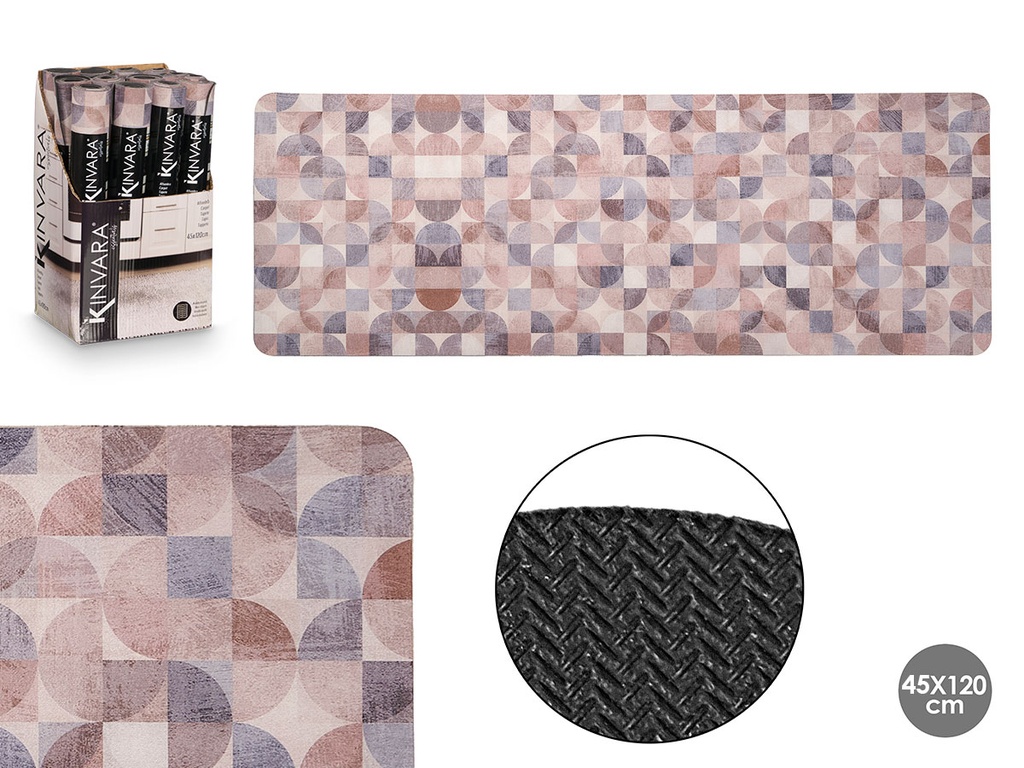 Alfombra cocina mosaico tierra, estilo elegante y fácil limpieza