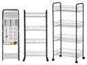 Verdulero 4 pisos metálico negro con ruedas - Organiza tu cocina
