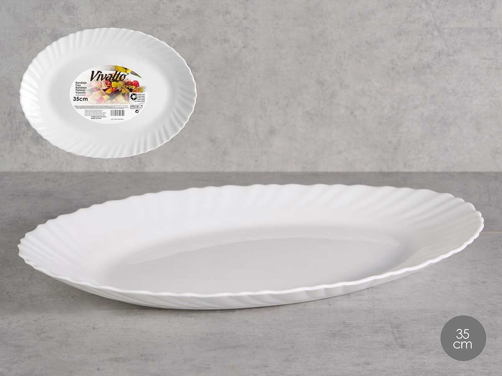 Bandeja clásica Opal 35 cm: Elegancia y Durabilidad para tu Mesa