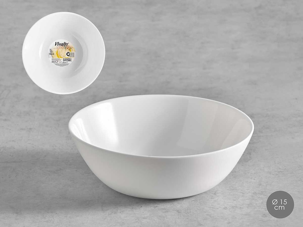 Bol liso opal de 15 cm: Elegante y versátil para tu mesa