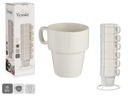 Tazas apilables de porcelana blanca: elegancia y funcionalidad