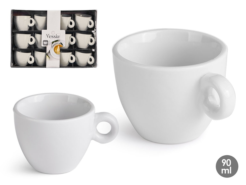 Taza porcelana baja 90 ml: Elegancia y comodidad en cada sorbo